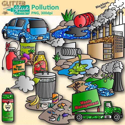 trash pollution clipart